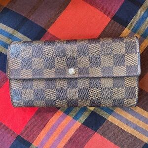 Louis Vuitton Brown Damier Checkered Canvas Wallet